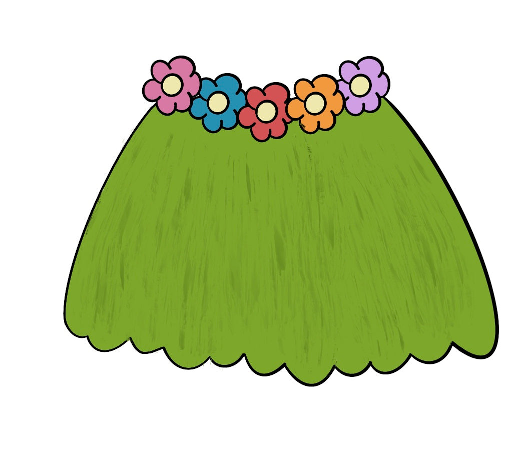 Grass Skirt Cookie Cutter – PinkyPrintsCo