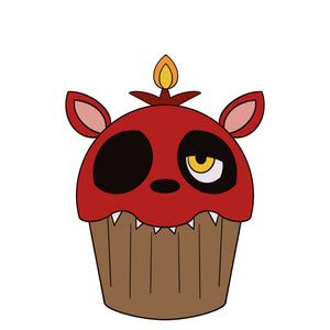 PinkyPrintsCo Foxy FNAF Cupcake –