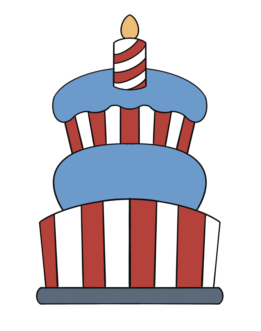 Patriotic Tiered Cake