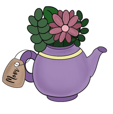 Floral Teapot 2 with/without Tag