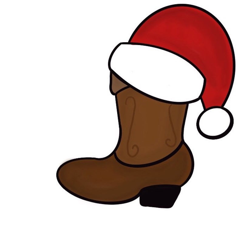 Boot with Santa Hat