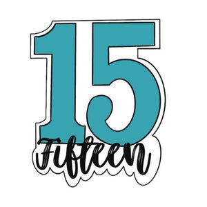 15 with Lettering