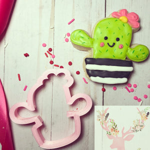 Girly Cactus Cookie Cutter