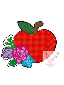 Apple with Flowers Cookie Cutter
