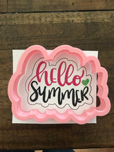 Load image into Gallery viewer, Hello Summer Plaque Cookie Cutter