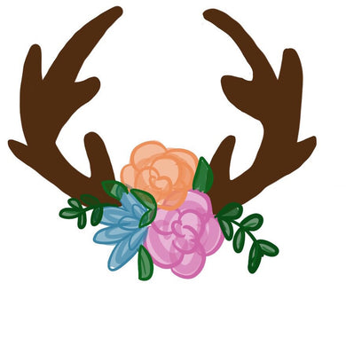 Floral Antlers Cookie Cutter