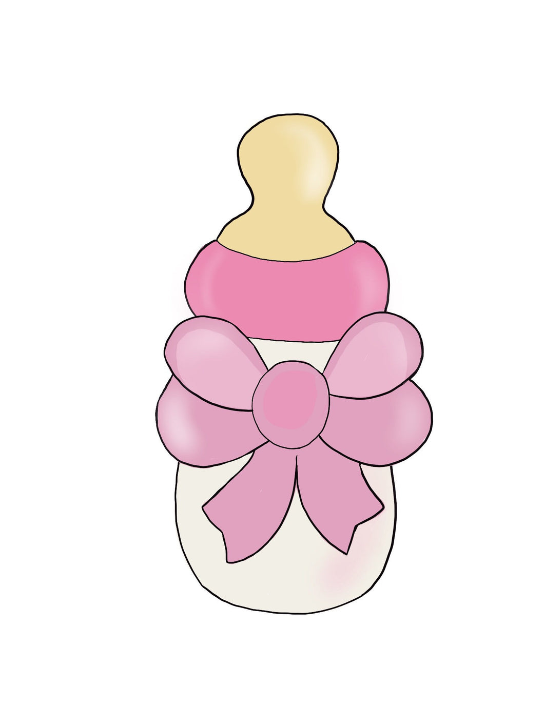 Baby Bottle with Bow Cookie Cutter