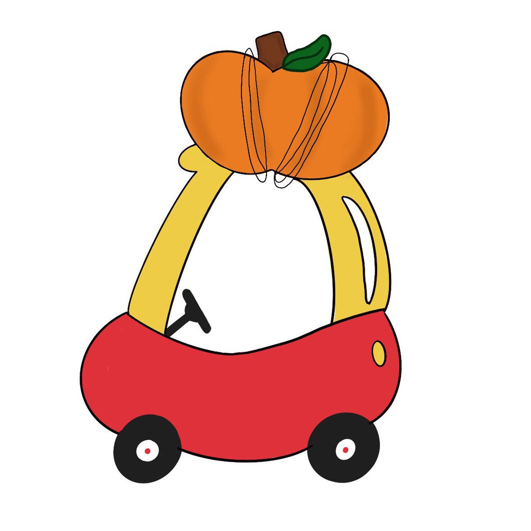 Toddler Car with Pumpkin Cookie Cutter