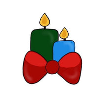 Load image into Gallery viewer, Candles with Bow Cookie Cutter