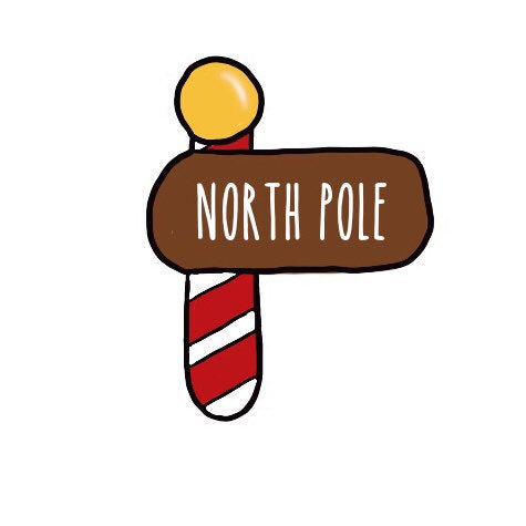 North Pole Sign Cookie Cutter