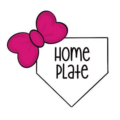 Home Plate with/without Bow Cookie Cutter