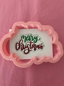 Merry Christmas Word Cookie Cutter