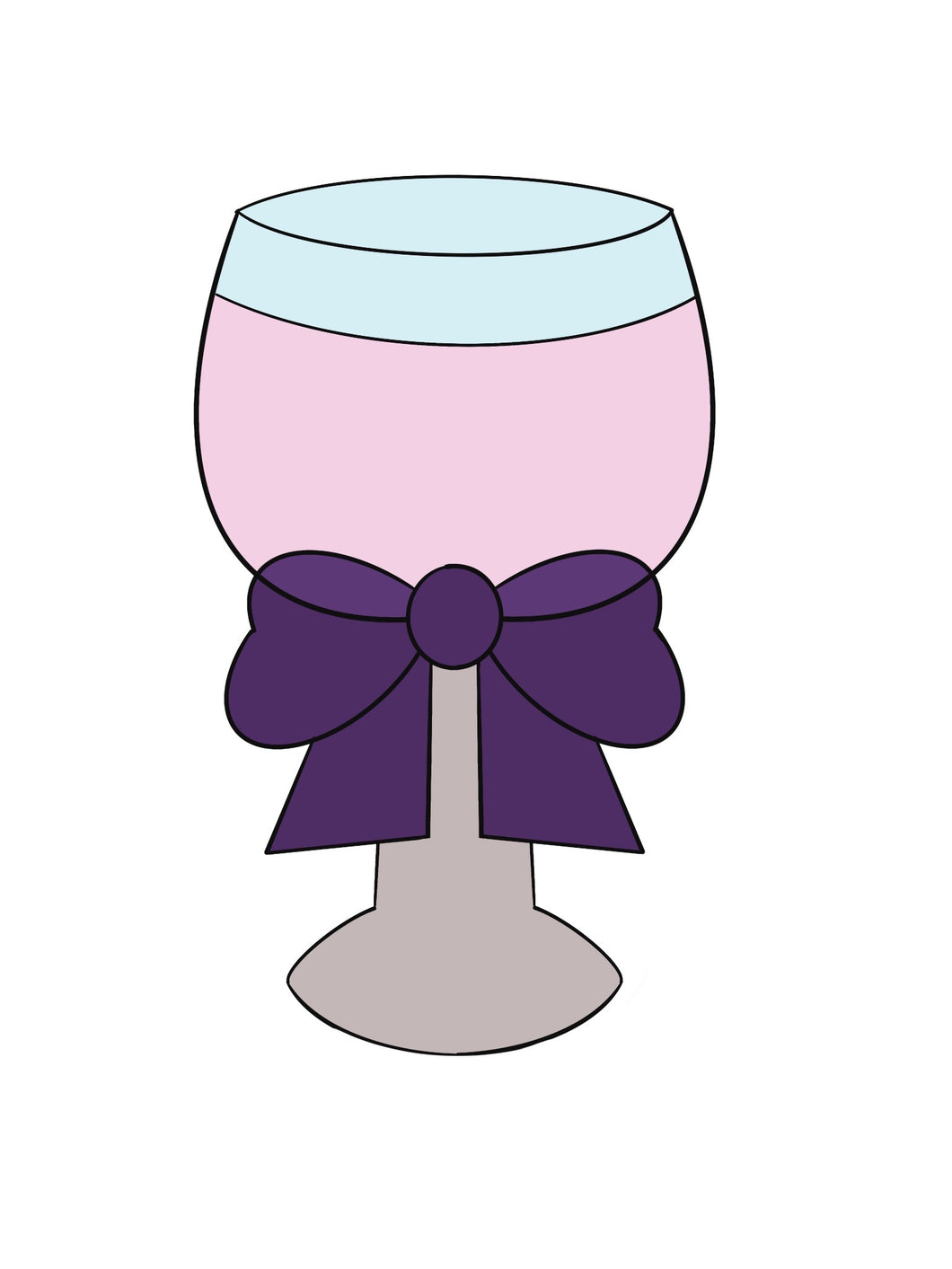 Stem Wine Glass with Chubby Bow
