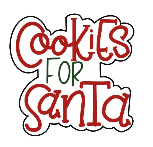 Cookies For Santa Outline