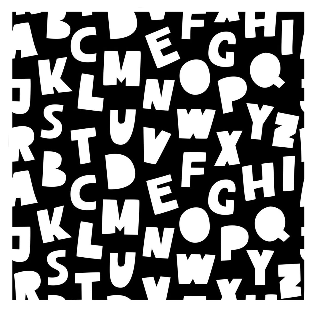 Scattered Alphabet Stencil – PinkyPrintsCo