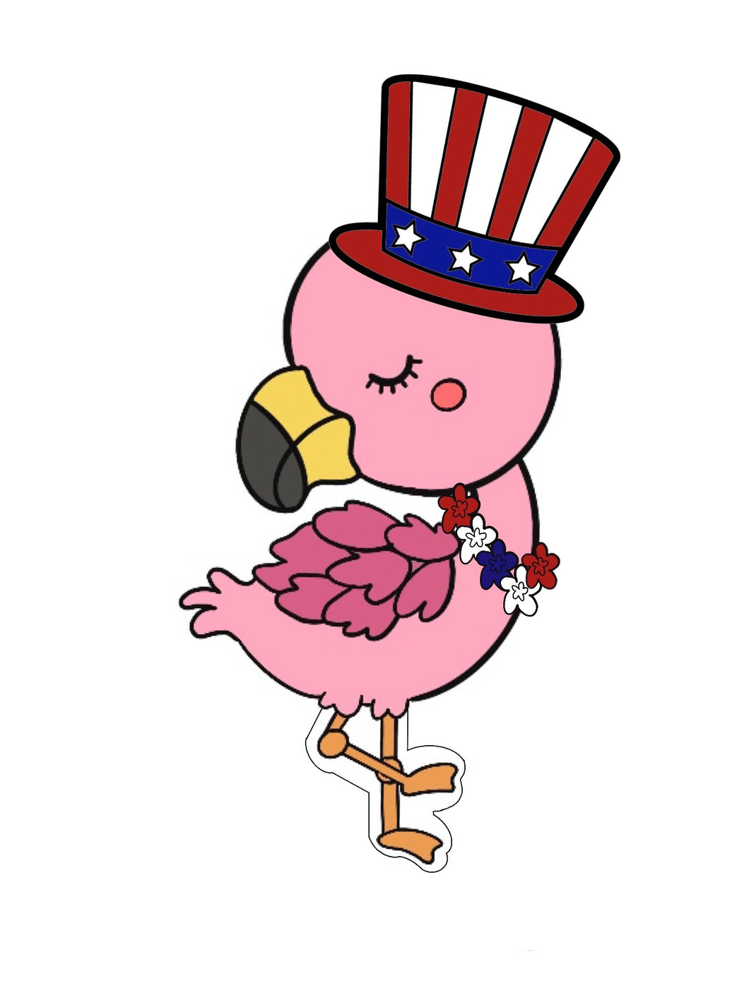 Patriotic Flamingo