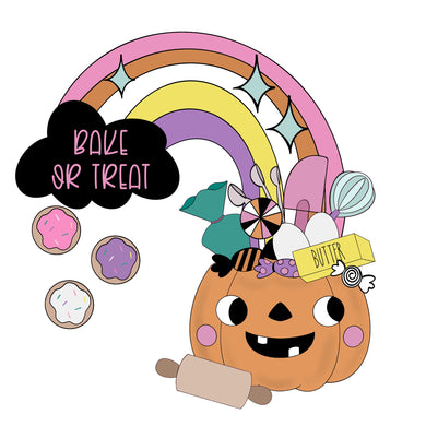 Bake or Treat with Cookies Sticker