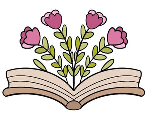Open Book with Flowers