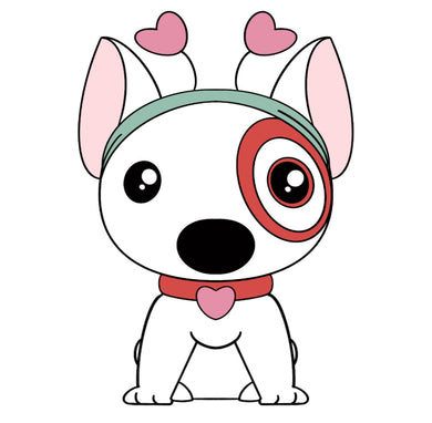 Bullseye Pup Body With Heart Headband
