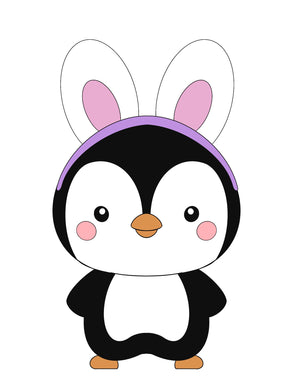 Penguin With Bunny Ears