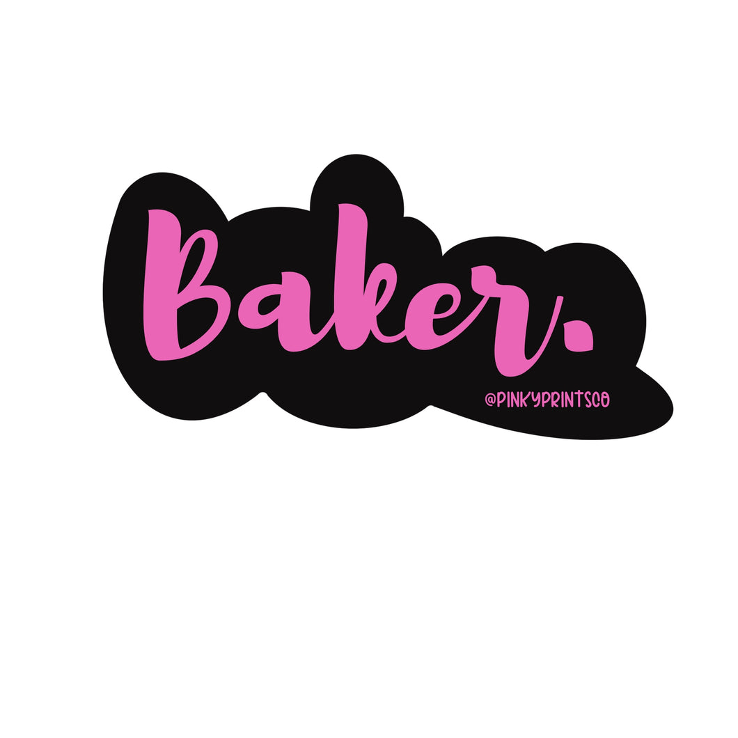 Baker. Sticker