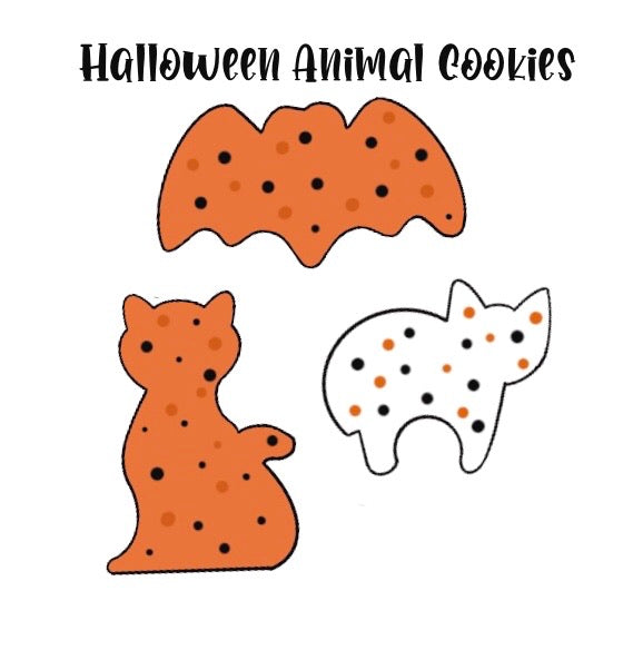 Halloween Animal Cookies Mini Set