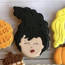 Load image into Gallery viewer, Curly Haired Witch Cookie Cutter