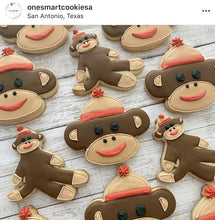 Load image into Gallery viewer, Sock Monkey Head/ Monkey with Hat Cookie Cutter