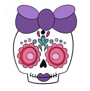 Day of Dead Skull with Bow