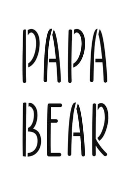 Papa Bear Stencil